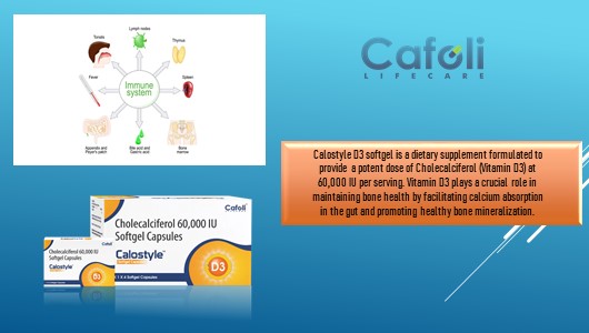 Calostyle D3 Softgel at Best Price in Bone Health Franchise for Vitamin D, Bone Health, and Calcium Absorption.